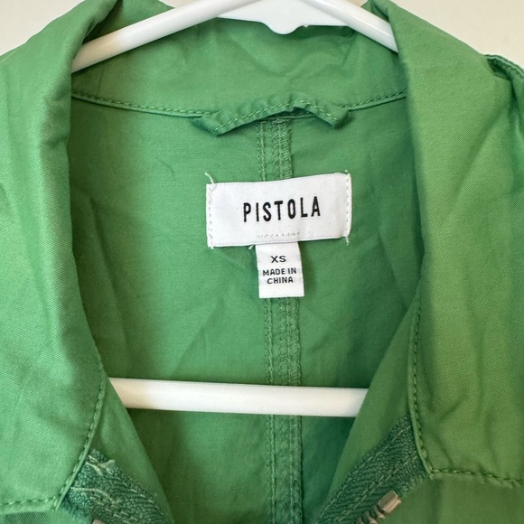 Pistola Cotton Zip-Up Avocado Green Utility Romper - Picture 7 of 12